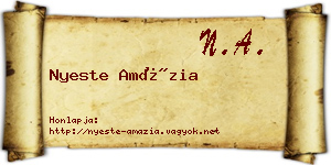 Nyeste Amázia névjegykártya